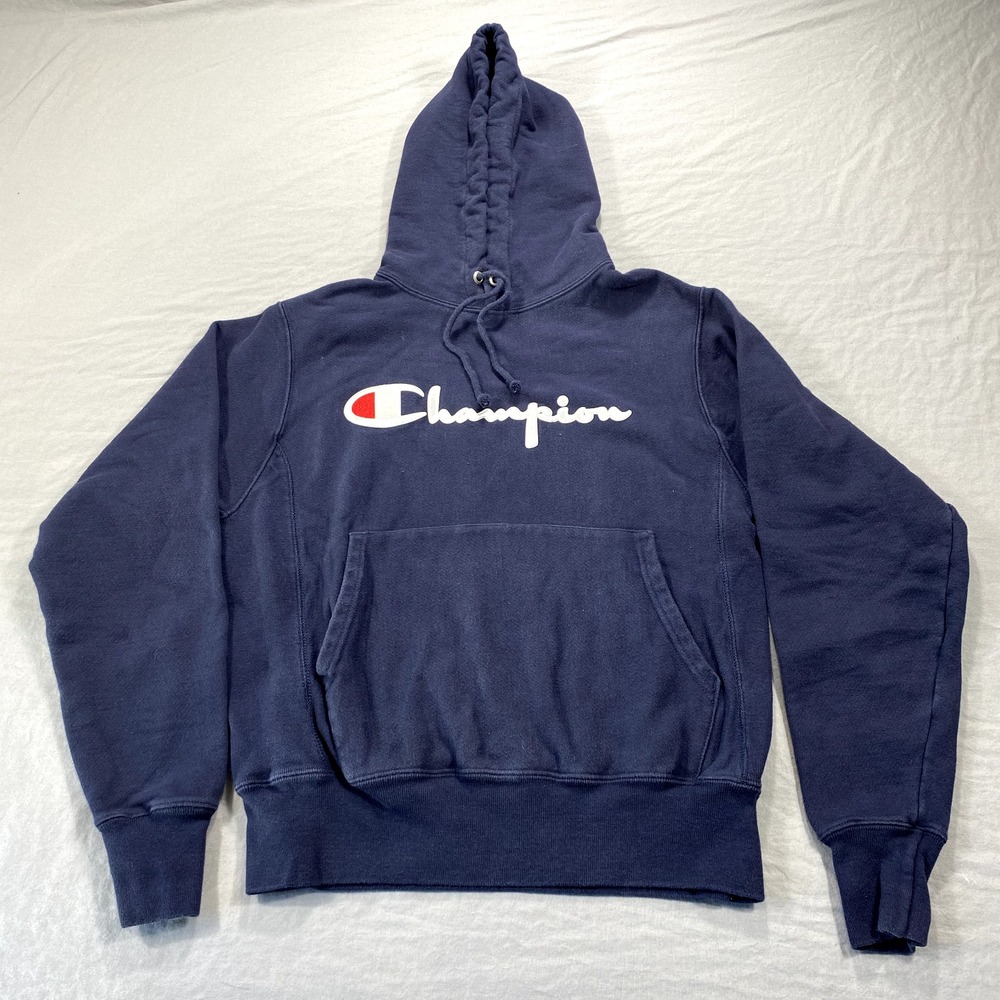 Champion Reverse Weave Sweatshirt Adult Small Blue Hoodie Gym Sweater Mens